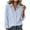 Light Blue, variant on Staron Women Button Down Collared Long Sleeve Hearts Print Casual Basic Fashion Comfy Loose Blouse Shirt, Light Blue M