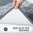 thumbnail image 4 of Ileading Traditional 5 Piece Large Size Microfiber Washable Bathroom Rug Set, Grey, 4 of 8