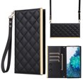 thumbnail image 2 of For Samsung Galaxy S20 FE Wallet Phone Case,PU Leather Folio Flip Kickstand,With Wrist Strap&Shoulder Strap,Card Slots,Shockproof Rugged Anti-fall Crossbody Phone Case Cover,Black, 2 of 9