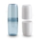 thumbnail image 3 of Injueey Estuche para cepillos de Recipiente portátil para de Plástico sanitario a prueba de polvo diario Soporte simple para Almacenamiento y organización del hogar cuatro tazas-azul Injueey HA028212-07, 3 of 6
