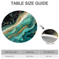 thumbnail image 6 of Teal Marble Gold Line Pattern Round Fitted Tablecloth with Elastic Edge,Dining Table Cover Waterproof,Outdoor Round Tablecloth for Camping,Dining,Indoor and Outdoor, 6 of 7