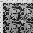 thumbnail image 3 of oneOone Polyester Spandex Black Fabric Florals Craft Projects Decor Fabric Printed By The Yard 56 Inch Wide, 3 of 6