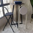 thumbnail image 5 of Folding bar stool 65 cm, kitchen stool with backrest, black, 5 of 5