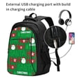 thumbnail image 2 of Balery Cute Santa Mochila con carga USB para hombre y mujer - Mochila impermeable y antirrobo para laptop con puerto USB para viajes, trabajo, 2 of 7
