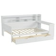 thumbnail image 5 of Full Size Daybed with Storage Shelves, Two Storage Drawers and Study Desk, Antique White, 5 of 5