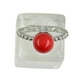 thumbnail image 3 of de de boda ajustable con perla de concha de agua dulce con patrón de flores elegante rojo, 3 of 7