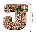 thumbnail image 3 of 3 Pcs A-Z 26 Gingerbread Alphabet Ornaments for Christmas Tree Decorations, Candy Cane Initial Letter Xmas Pendant with Berries Pattern, Christmas Tree Hanging Ornaments DIY for Home Party Decor, 3 of 4