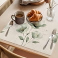 thumbnail image 3 of Vintage Spring Floral Placemats Set of 4 Pastoral Flowers Rustic Watercolor Place Mats Indoor Wipeable Table Mats Washable Cloth Dining Table Placemats for Kitchen Holiday Party Home Decor 13x19 Inch, 3 of 9