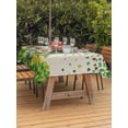 thumbnail image 2 of Outdoor Tablecloth with Umbrella Hole and Zipper, St. Patrick's Day Rectangle Table Cloth 52x70 Inch Waterproof Tablecloth, Country Retro Green Boots Daisy Clovers Picnic Table Cover for Patio, 2 of 7