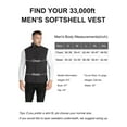 thumbnail image 7 of 33,000ft Men's Lightweight Softshell Vest Outerwear Zip up Fleece Lined Windproof Sleeveless Jacket for Golf Hiking, 7 of 7