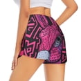 thumbnail image 4 of Picia ink Donkey Pop Art Pattern Women's 2 in 1 Athletic Running Shorts High Waisted Workout Casual Gym Sweat Shorts with Comfy Liner Zipper Pockets-X-Large, 4 of 9