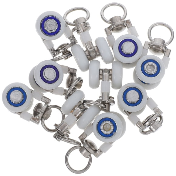 UPOUART 10Pcs Curtain Track Gliders Curtain Track Roller Stainless Steel White Smooth Sliding for Interior Decorators