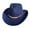 C-Navy1373, variant on ANINEO Men Western Cowboy Hat With Ethnic Style Wool Mid Brim Performance Hat Outdoor Casual Wear Solid Color Boho Daliywear