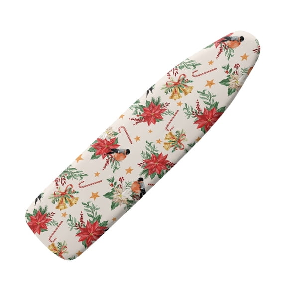 HELLHERO Poinsettia Pattern Ironing Board Cover Easy to Install Replacement Elastic Edge Non-Slip