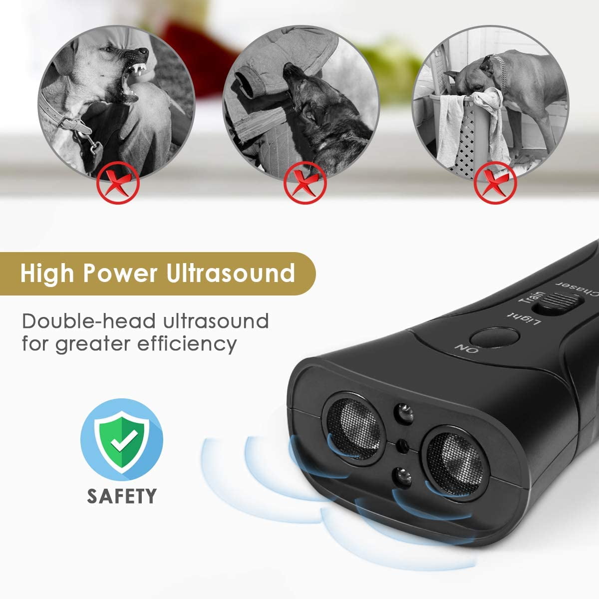 Anti Barking Handheld Ultrasonic Dog Trainer Device Safe, Gentle, Silent Dog Training Devices