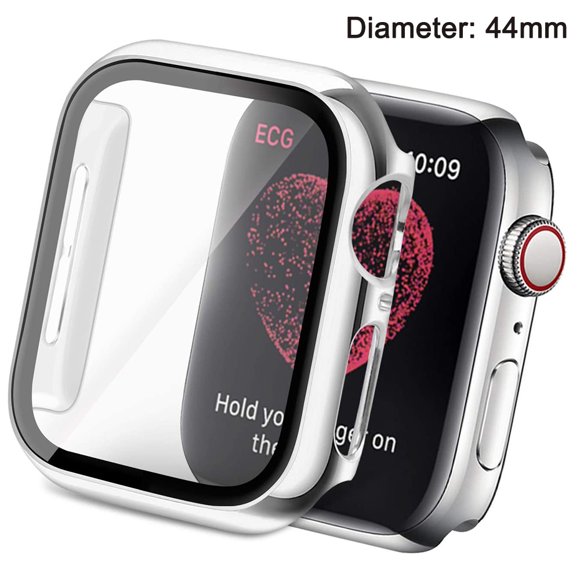 Compatible Apple Watch Series 5 / Series 4 Case 40 / 44mm with Tempered Glass Screen Protection, 360 ° All-round Protective Case Ultra Thin Protective Case