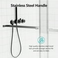 thumbnail image 3 of 56-60 inches W *76 inches H Frameless Double Sliding Soft-Close Shower Door in Brushed Nickel,3/8 inches (10mm) Thick SGCC Tempered Glass Door, 3 of 4