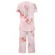 thumbnail image 4 of Pantalones de Mujer Casual Recortado Botón Suelto Ajuste Impreso con Manga Larga Superior, Diseño de Cuello de Jardín para el Uso Diario de Primavera, 4 of 5
