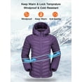 thumbnail image 5 of OutPro Women's Puffer Jacket Lightweight Down Alternative Packable Winter Coat Womens Coats Purple, 5 of 9
