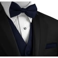 thumbnail image 4 of Men's Formal Tuxedo Vest, Bow-Tie & Hankie Set for Prom, Homecoming, Wedding, Cruise in Navy Blue - L, 4 of 4