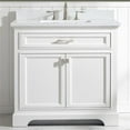 thumbnail image 2 of Milano 36" Single Sink Bathroom Vanity Set in White with Carrara Marble and Sink, 2 of 13