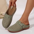 thumbnail image 7 of Domzle Clogs for Women Mules Comfortable Slip On Closed Toe Casual Shoes | Cushioned Footbed All-Day Comfort Non Slip Platform Dress Shoes Breathable Upper for Walking Work Green, 7 of 7