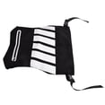 thumbnail image 4 of Gilet Haute Visibilité, Gilet Réfléchissant de Randonnée Respirant, Confortable, Polyester Imperméable Visible pour le Cyclisme Noir, Blanc, 4 of 8