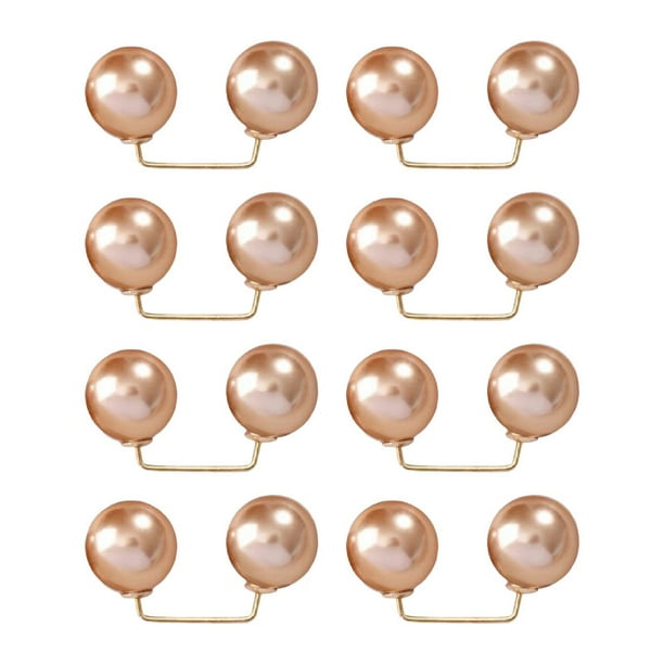 8 broches de perlas artificiales, elegantes y discretos, ideales para realzar la belleza de tu escote. Champán