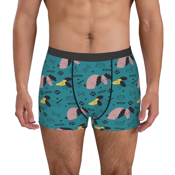 Fotbe Dachshund Dog Calzoncillos Tipo Boxer con Bolsa de Soporte Total para Hombre, X-Temp Fresco, Transpirable y de Secado Rápido-XX-Large