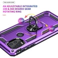 thumbnail image 5 of REQO Moto G Stylus 5G Case with HD Screen Protector, Military-Grade Ring Holder & Car Mount, 16ft Drop Tested, Purple, 5 of 7