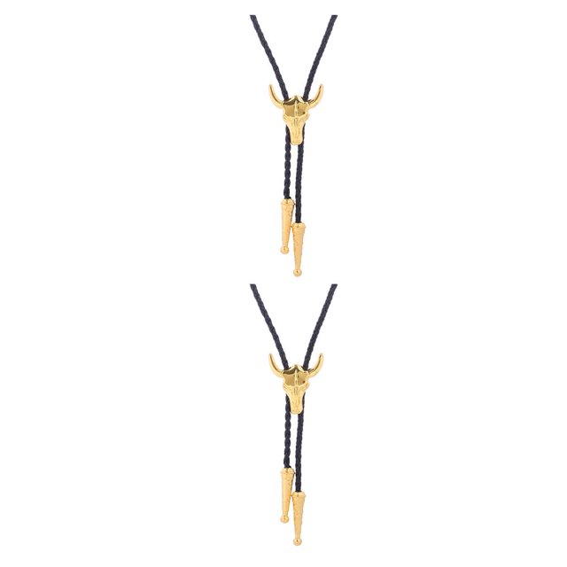 Qarigey Corbatas doradas para hombre Corbata de estilo occidental a la moda americana como regalo perfecto Ideal con cuerno en paquete de Type2 NO2