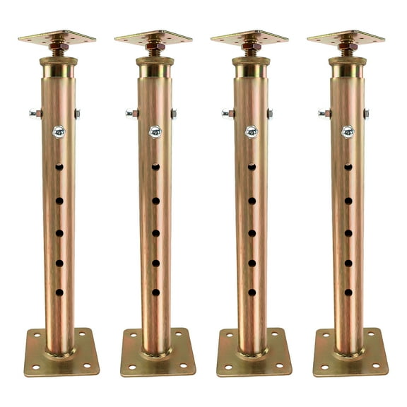iMeshbean 4PCS House Floor Jacks Post Pole for Leveling, 19.5"-34.5" Adjustable Support Beam Basement Jack  Galvanized