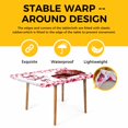 thumbnail image 4 of Valentine's Day Table Cloths for 4 Foot Rectangle Tables, Pink Roses Car Love Hearts Romantic Patio Waterproof Elastic Fitted Tablecloths, Washable Rectangular Table Cover for Camping, 4 of 8