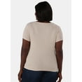 thumbnail image 3 of Terra & Sky Women’s Plus Rib Tee, Sizes 0X-5X, 3 of 5