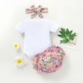 thumbnail image 4 of Utlike Girls Outfit Sets Baby Clothes Outfits Cotton Letter Print Romper Casual 3Pcs Set Girls Comfort Fit Sets Size 0 Months-6 Months, 4 of 8