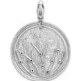 thumbnail image 3 of Sterling Silver Jbsp's Polished And Brushed Crystal Pendant Made In Italy qlf434, 3 of 5