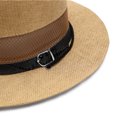 thumbnail image 5 of POIUYTR Panama Hat Sun Hats for Men Fedora Straw Beach Hat Classic Straw Boater Hat with Drawstring, 5 of 5