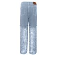 thumbnail image 4 of WILLBEST Pantalones Mujer Pantalones Vaqueros Ajustados de Cintura Alta para Mujer, Con Ribete de Encaje, Informales, Cómodos, Con Diseño Calado, Corte Entallado a La Moda Chica, 4 of 4