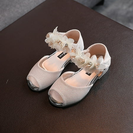 

Toddler Kids Baby Girls Crystal Bling Sequins Single Princess Shoes Sandals