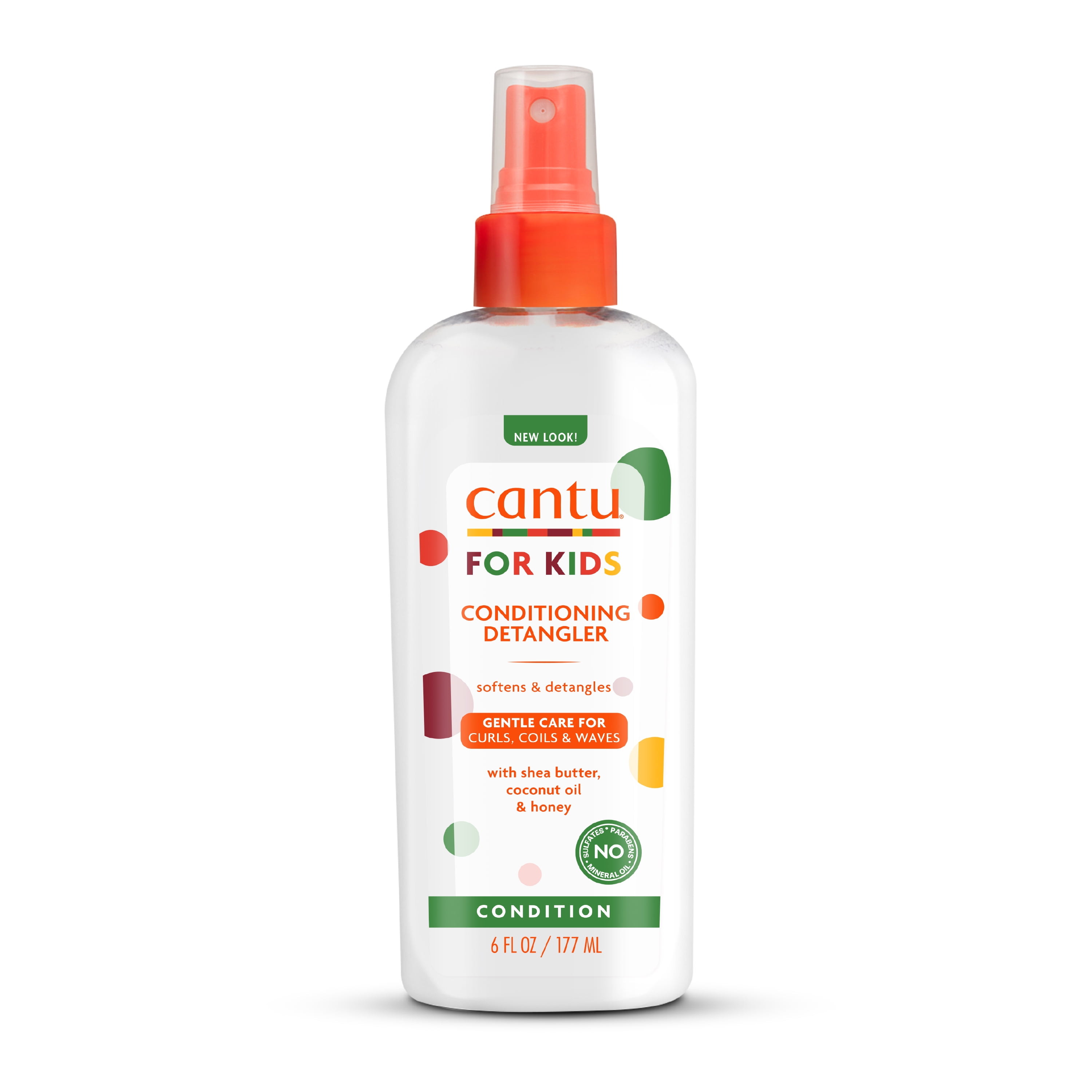 Cantu Care for Kids Paraben & Sulfate-Free Conditioning Detangler with Shea Butter, 6 fl oz