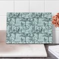 thumbnail image 2 of Surf Cutting Board, Silhouette of a Surfing Lady Woman in the Ocean Peace Signs Retro Pattern Art, Decorative Tempered Glass Cutting and Serving Board, Small Size, Grey White, by Ambesonne, 2 of 5