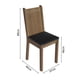 thumbnail image 3 of Juego de Comedor Mesa Tablero de Madera 4 Sillas Marrón/Crema/Negro Samara Madesa, 3 of 4
