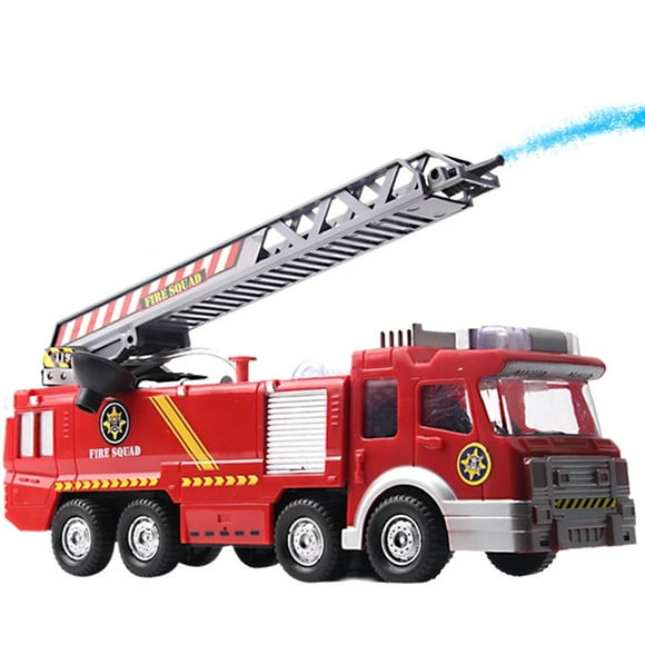 Camion d'Incendie de Camion de Pulvérisation d'Eau Jouets Éducatifs Non Toxiques avec la Simulation Sonore et Lumineuse Camion de Pompiers Électrique