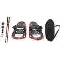 thumbnail image 4 of 25 Inch Snowshoes with Adjuatable Trekking Poles Bundle, Carry Bag Light Weight Aluminum Walking Hiking Poles Durable All Terrain with Adjustable Binding Idea for Adults Men Women（Red）, 4 of 12
