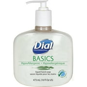 Dial, DIA06044, Basics HypoAllergenic lqd Hand Soap, 1 Each, White, 16 fl oz (473.2 mL)