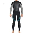 thumbnail image 2 of Eigraketly Traje de buceo de manga larga impermeable a prueba de sol traje de buceo para nadar Deportes acuáticos hombre negro L Eigraketly OD020697-03, 2 of 6