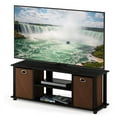 thumbnail image 5 of Furinno 13054AM-BK-MBR Econ Entertainment Center with & Storage Bins, Americano & Black & Medium Brown, 5 of 7