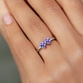 thumbnail image 4 of Gem Stone King 1.00 Ct Heart Shape Blue Tanzanite 925 Sterling Silver Ring (Size 7), 4 of 6