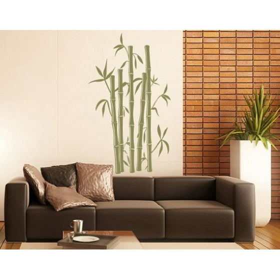 Bamboo Wall Decal Sticker Vinyl Art Home Decor Mural 1750 12in X 20in White