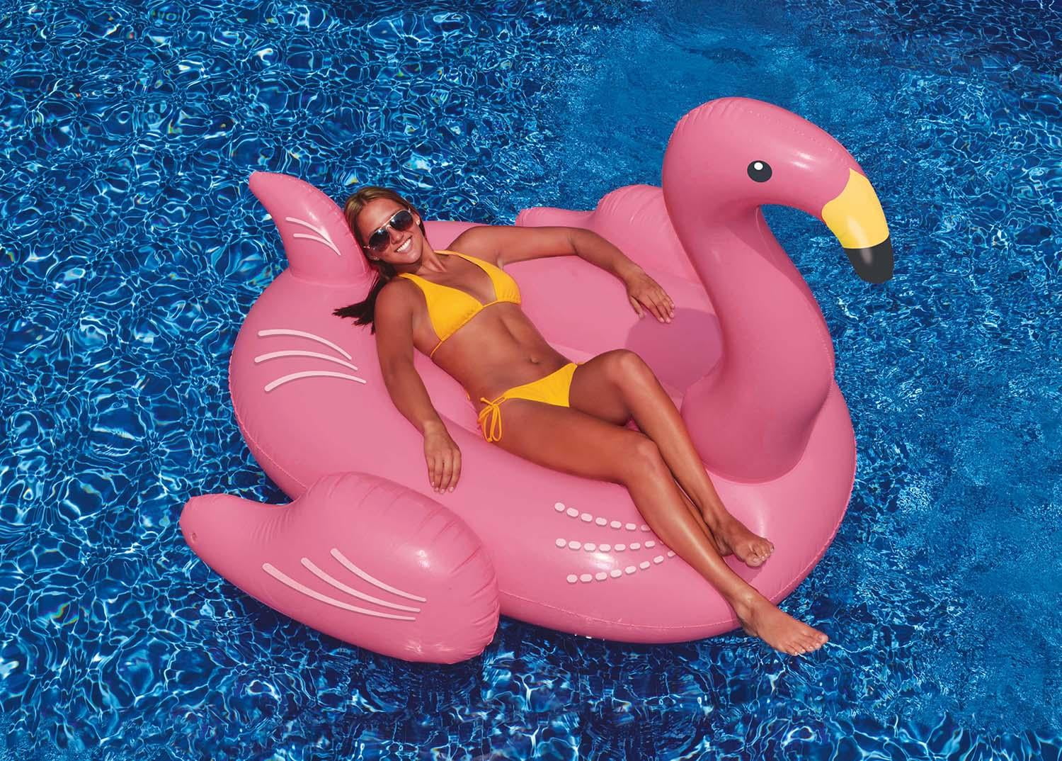 pink flamingo water toy